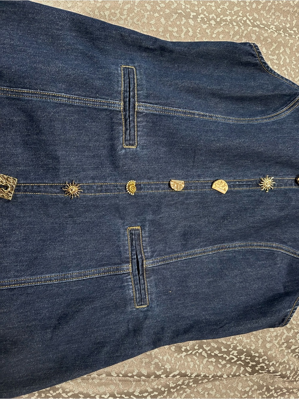 Commense Metal Detail Denim Sleeveless Mini Dress - XL - Picture 11 of 13